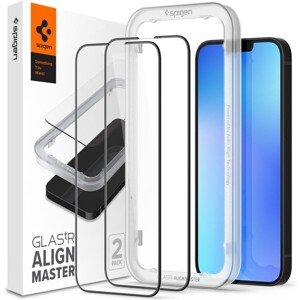 Spigen tR Align Master tvrdené sklo 2ks iPhone 13 Pro Max čierne