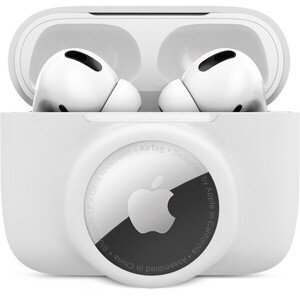 iWant AirPods Pro silikónové puzdro s Airtag vreckom biele