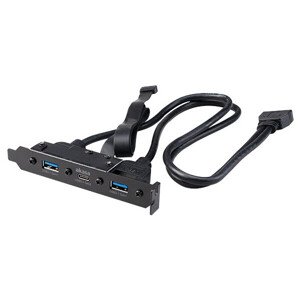 Akasa PCI bracket na 3x USB 3.1, 2x USB Type-A, 1x USB Type-C (AK-CBUB52-50BK)