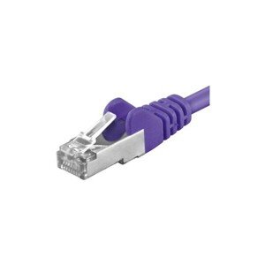 Premiumcord Patch kábel CAT 6a S-FTP RJ45-RJ45 AWG 26/7 10m fialový