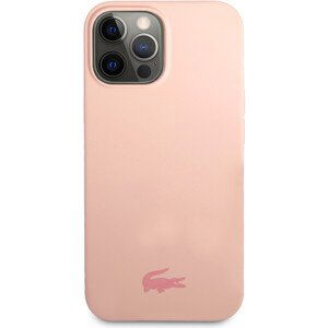 Lacoste Liquid Silicone Glossy Printing Logo Kryt pre iPhone 13 Pro Max Pink