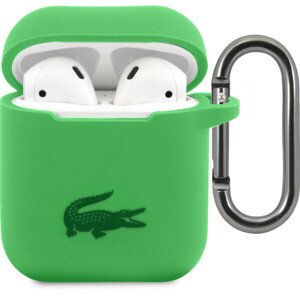 Lacoste Liquid Silicone Glossy Printing Logo Puzdro pre Airpods 1/2 Green