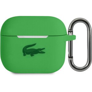 Lacoste Liquid Silicone Glossy Printing Logo Puzdro pre Airpods 3 Green