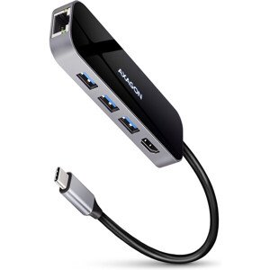 AXAGON USB hub 3x USB-A, HDMI, RJ-45 kábel USB-C