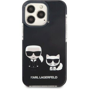 Karl Lagerfeld TPE Karl and Choupette Kryt pre iPhone 13 Pro Black