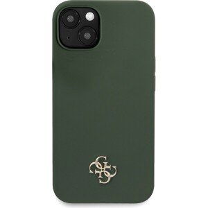 Guess 4G Silicone Metal Logo kryt iPhone 13 khaki