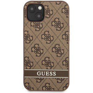 Guess PU 4G Stripe kryt iPhone 13 hnedý