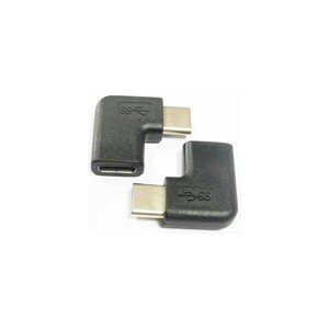 PremiumCord Adaptér USB-C/male - C/female zahnutý 90°