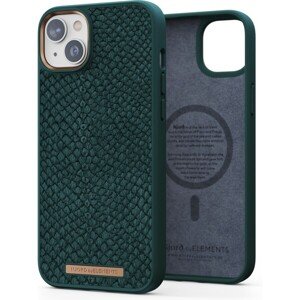 NJORD Salmon Leather Magsafe Case iPhone 14 Plus Green