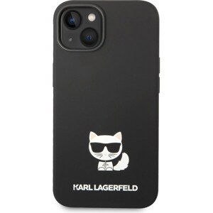 Karl Lagerfeld Liquid Silicone Choupette Zadný Kryt pre iPhone 14 Max Black