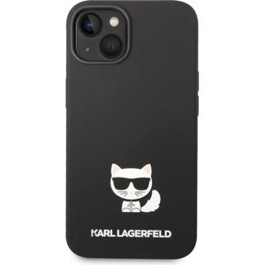 Karl Lagerfeld Liquid Silicone Choupette Zadný Kryt pre iPhone 14 Max Black