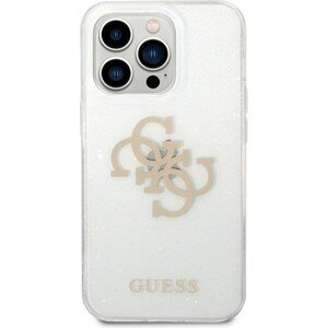 Guess TPU Big 4G Full Glitter kryt iPhone 14 Pro Max číry