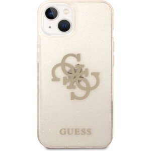 Guess TPU Big 4G Full Glitter Zadný Kryt pre iPhone 14 Max Gold