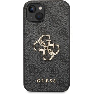 Guess PU 4G Metal Logo Zadný Kryt pre iPhone 14 Grey