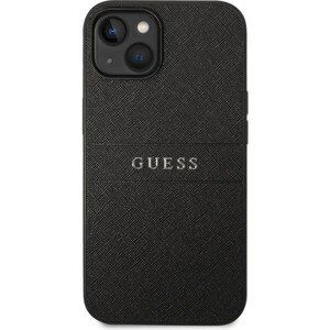 Guess PU Leather Saffiano Zadný Kryt pre iPhone 14 Black