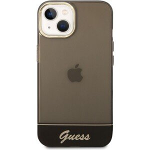 Guess PC/TPU Camera Outline Translucent Zadný Kryt pre iPhone 14 Max Black