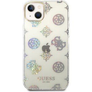 Guess PC/TPU Peony Glitter Zadný kryt pre iPhone 14 Max White