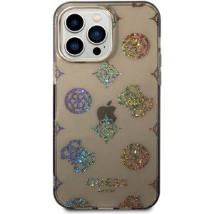 Guess PC/TPU Peony Glitter Zadný kryt pre iPhone 14 Pro Max Black