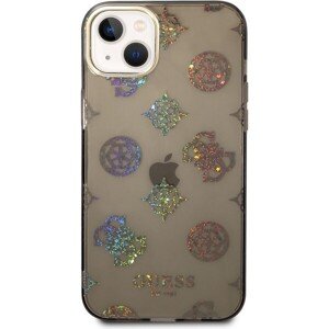 Guess PC/TPU Peony Glitter Zadný kryt pre iPhone 14 Max Black