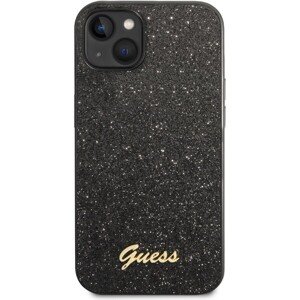 Guess PC/TPU Glitter Flakes Metal Logo Zadný Kryt pre iPhone 14 Max Black