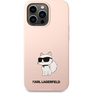 Karl Lagerfeld Liquid Silicone Choupette NFT kryt iPhone 13 Pro ružový