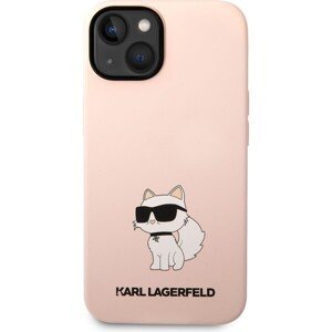 Karl Lagerfeld Liquid Silicone Choupette NFT kryt iPhone 14 Plus ružový
