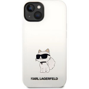 Karl Lagerfeld Liquid Silicone Choupette NFT kryt iPhone 14 Plus biely