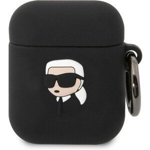 Karl Lagerfeld 3D Logo NFT Karl Head puzdro Airpods 1/2 čierne