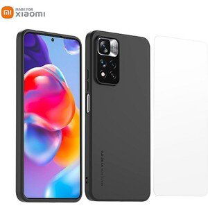 Made for Xiaomi TPU Kryt + Tvrdené Sklo pre Redmi Note 11 Pro+ 5G Black