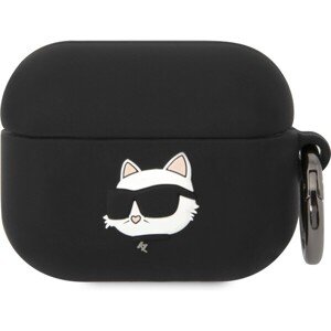 Karl Lagerfeld 3D Logo NFT Choupette Head Silikónové Puzdro pre Airpods Pro Black