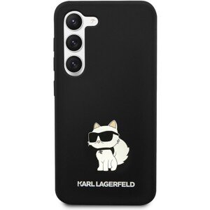 Karl Lagerfeld Liquid Silicone Choupette NFT Zadný Kryt pre Samsung Galaxy S23 Black