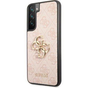 Guess PU 4G Metal Logo Zadný Kryt pre Samsung Galaxy S23+ Pink