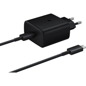 EP-TA845EBE + EP-DW767JBE Samsung 45W Cestovná nabíjačka + USB-C/USB-C Dátový Kábel Black (OOB Bulk)