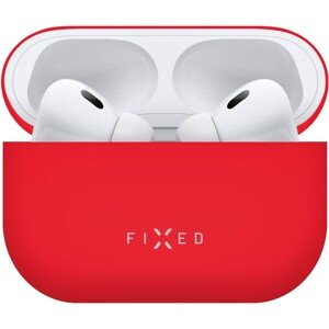 Ultratenké silikónové púzdro FIXED Silky pre Apple AirPods Pro 2, červené