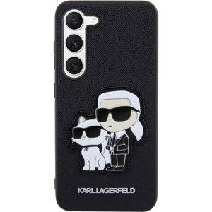 Karl Lagerfeld PU Saffiano Karl and Choupette NFT Zadný Kryt pre Samsung Galaxy S23+ Black
