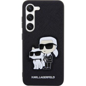 Karl Lagerfeld PU Saffiano Karl and Choupette NFT Zadný Kryt pre Samsung Galaxy S23 Black