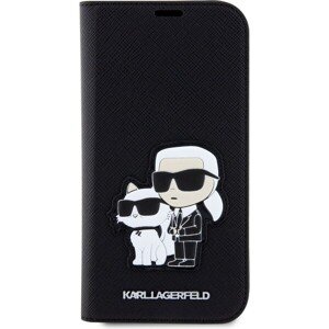 Karl Lagerfeld PU Saffiano Karl and Choupette NFT Book Puzdro pre iPhone 12/12 Pro Black