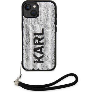 Karl Lagerfeld Sequins Reversible Zadný Kryt pre iPhone 13 Black/Silver