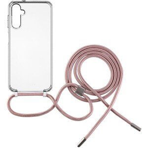 Púzdro FIXED Pure Neck s ružovou šnúrkou na krk pre Samsung Galaxy A14/A14 5G