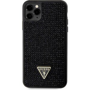 Guess Rhinestones Triangle Metal Logo Kryt pre iPhone 11 Pro Max Black