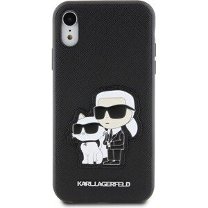 Karl Lagerfeld PU Saffiano Karl and Choupette NFT Zadný Kryt pre iPhone XR Black