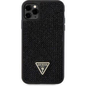 Guess Rhinestones Triangle Metal Logo Kryt pre iPhone 11 Pro Black