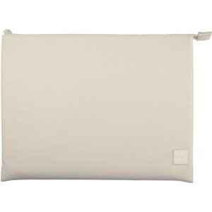 UNIQ LYON SNUG-FIT PROTECTIVE RPET FABRIC LAPTOP SLEEVE (UP TO 14”) - SEASALT (LIGHT BEIGE)