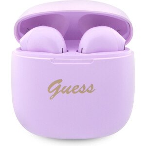 Guess True Wireless Script Logo BT5.3 6H Stereo Earphones Purple