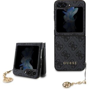 Guess 4G Charms Zadný Kryt pre Samsung Galaxy Z Flip 5 Grey