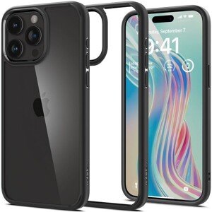 Spigen Crystal Hybrid, matte black - iPhone 15 Pro Max