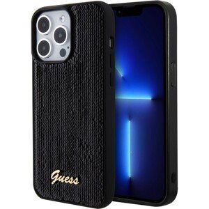 Guess Sequin Script Logo Zadný Kryt pre iPhone 15 Pro Black