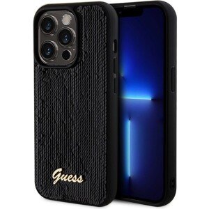 Guess Sequin Script Logo Zadný Kryt pre iPhone 14 Pro Max Black