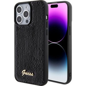 Guess Sequin Script Logo Zadný Kryt pre iPhone 15 Pro Max Black