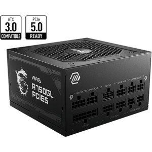 MSI zdroj MAG A750GL PCIE5/ 750W/ ATX3.0/ akt. PFC/ 7 rokov celk. záruka/ 120mm fan/ modulárna kabel